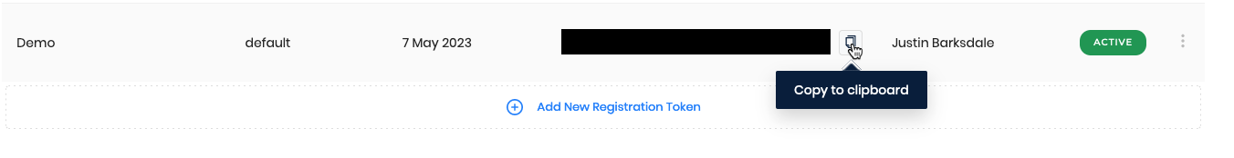 Registration Token